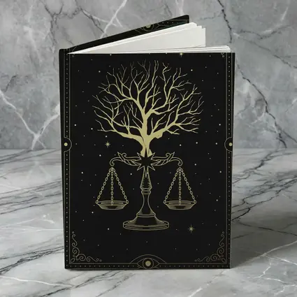 Libra Scale Tree Starry Night Gold