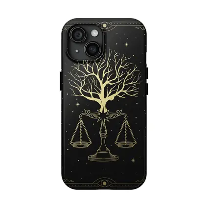 Libra Scale Tree Starry Night Gold