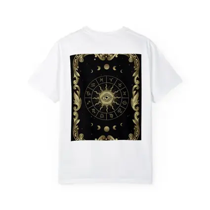 Zodiac Wheel All Seeing Eye Gold Black