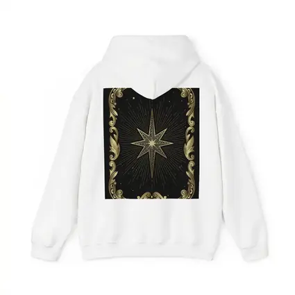 Gold Eight Point Star Black Background