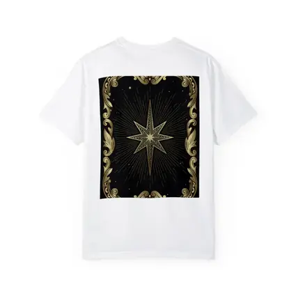 Gold Eight Point Star Black Background