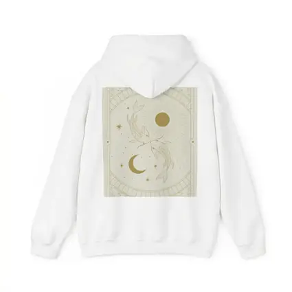 Pisces Koi Fish Sun Moon Gold Art