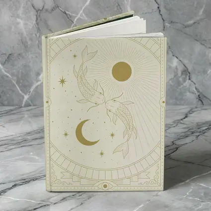 Pisces Koi Fish Sun Moon Gold Art