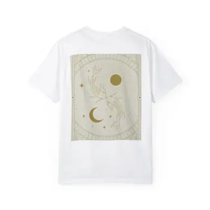 Pisces Koi Fish Sun Moon Gold Art
