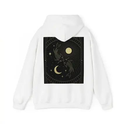 Pisces Koi Fish Black Gold Celestial Art