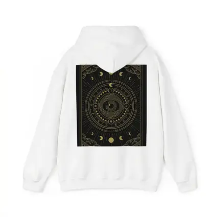 Gold Celestial Moon Phase Mystical Circle Art