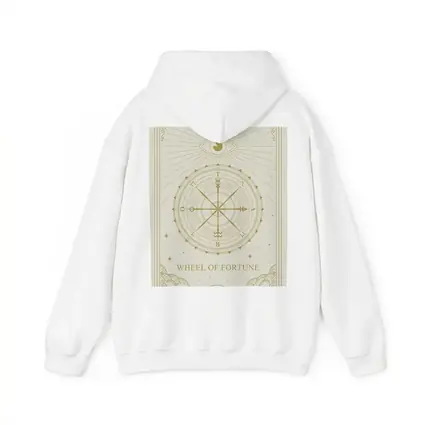 Wheel of Fortune Tarot Card Gold Beige