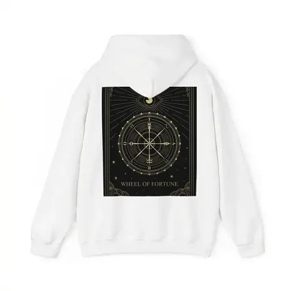 Wheel of Fortune Tarot Card Gold Black