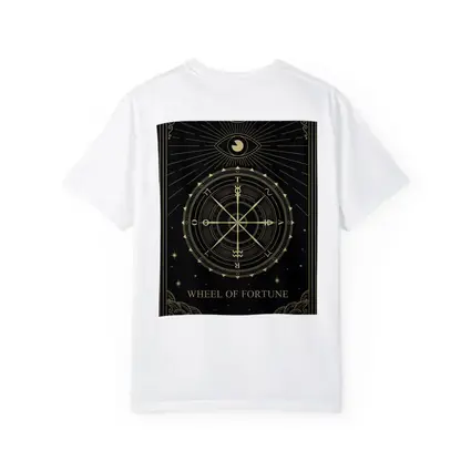 Wheel of Fortune Tarot Card Gold Black
