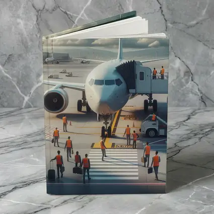 Commercial Airplane Ground Crew Airport Tarmac