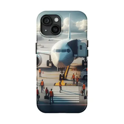 Commercial Airplane Ground Crew Airport Tarmac