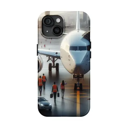 Commercial Airplane Ground Crew Airport Tarmac