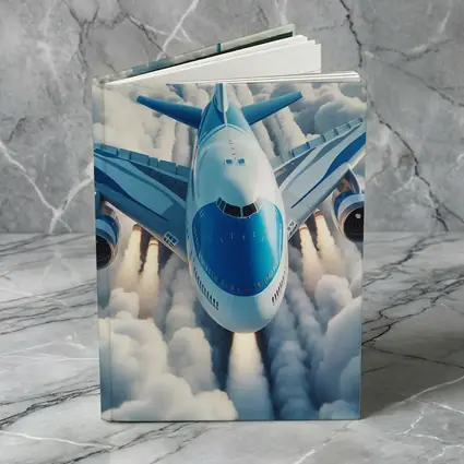 Commercial Airplane Flying Above White Clouds