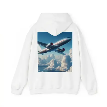 Commercial Airplane Flying Above Fluffy Clouds