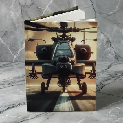 Apache Attack Helicopter Runway Dramatic Sky