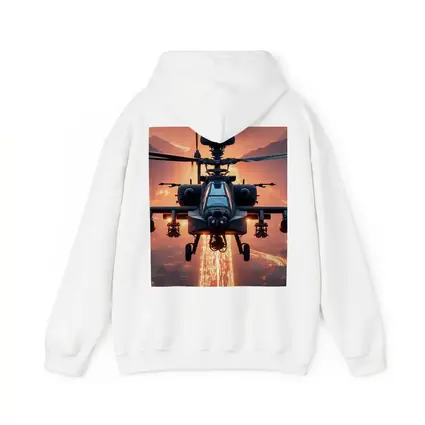 Apache Attack Helicopter Glowing City Sunset