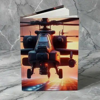 Apache Attack Helicopter Sunset Runway