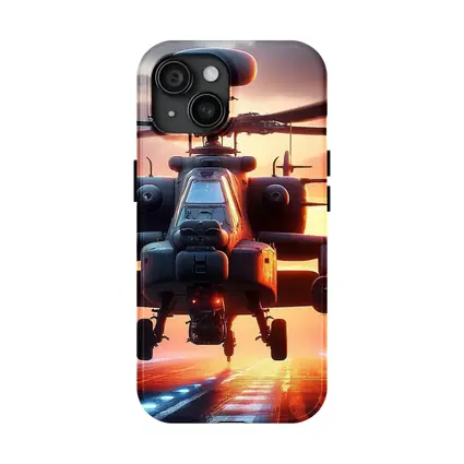 Apache Attack Helicopter Sunset Runway