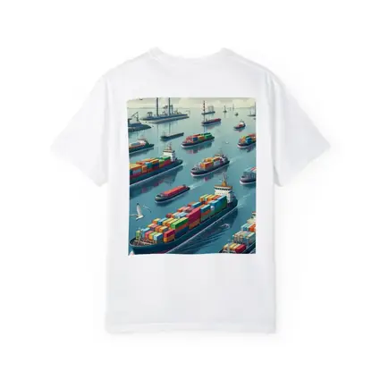 Container Ships Busy Harbor Industrial Port Scene