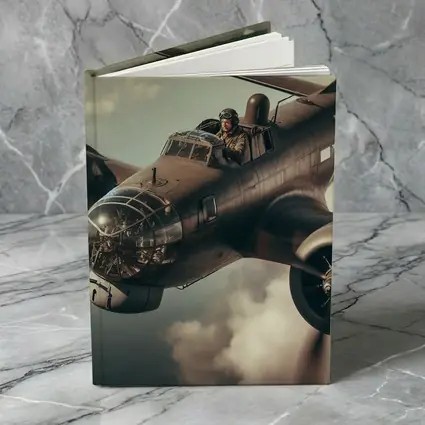WWII Bomber Pilot Flying Through Dramatic Clouds