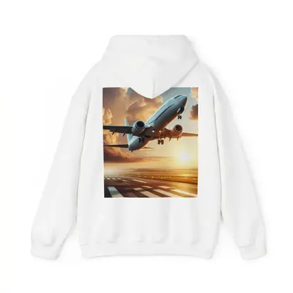 Commercial Airplane Taking Off At Sunset