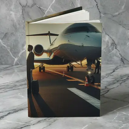 Private Jet Tarmac Businessman Sunset Sky