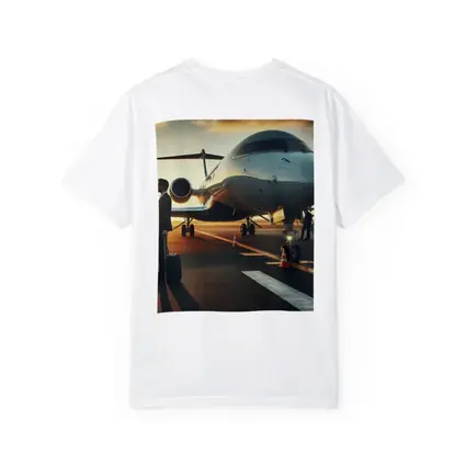 Private Jet Tarmac Businessman Sunset Sky