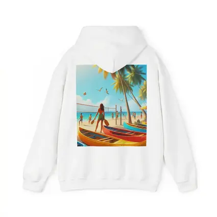 Beach Volleyball Game Tropical Summer Scene