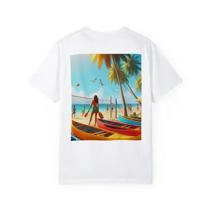 Beach Volleyball Game Tropical Summer Scene
