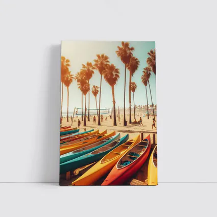 Colorful Kayaks Venice Beach Palm Trees