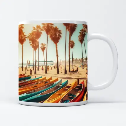 Colorful Kayaks Venice Beach Palm Trees
