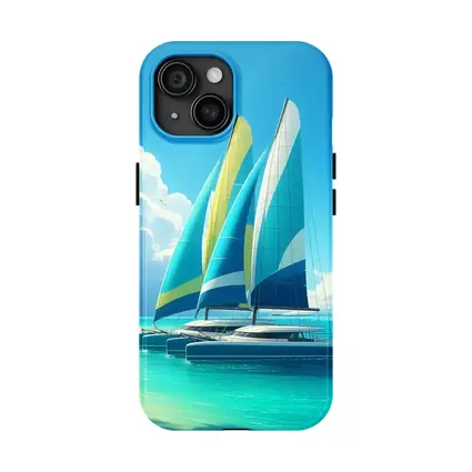 Catamarans Sailing Tropical Blue Ocean Beach