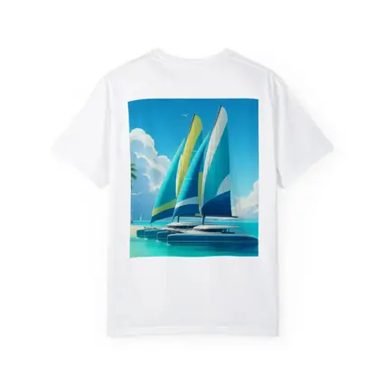 Catamarans Sailing Tropical Blue Ocean Beach