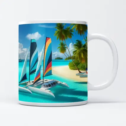 Catamaran Sailboat Tropical Island Crystal Waters