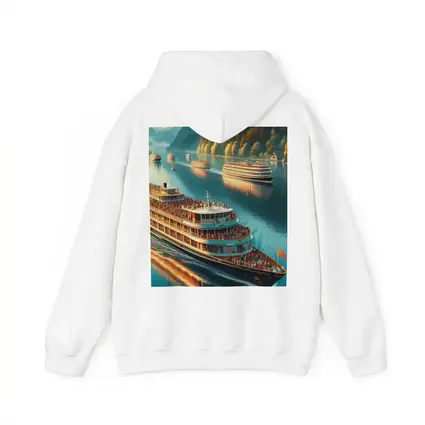 River Cruise Ships Sailing Mountain Lake