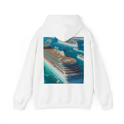 Cruise Ships Sailing Open Blue Ocean
