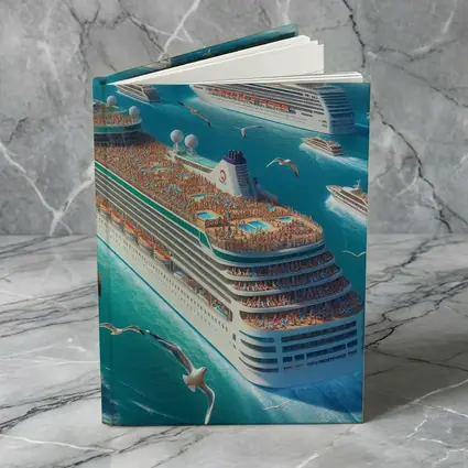 Cruise Ships Sailing Open Blue Ocean