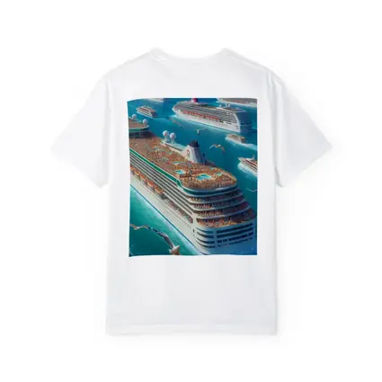 Cruise Ships Sailing Open Blue Ocean
