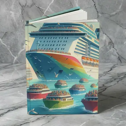 Cruise Ship Rainbow Hull Colorful Ferry Boats