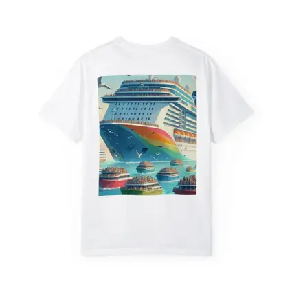 Cruise Ship Rainbow Hull Colorful Ferry Boats