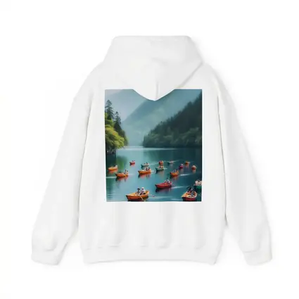 Colorful Rowing Boats Mountain Lake Scene