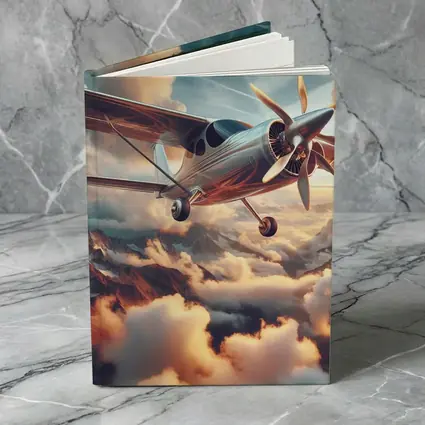 Propeller Plane Flying Above Dramatic Clouds