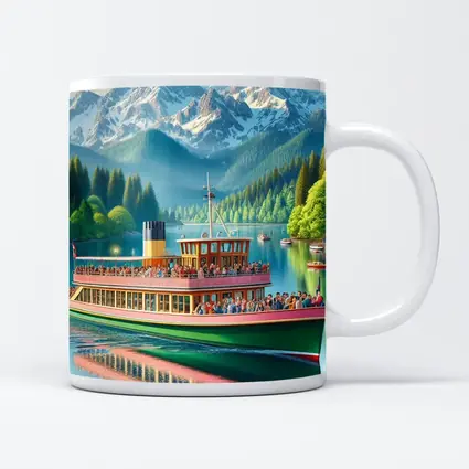 Steamboat Lake Mountain Alpine Landscape Art