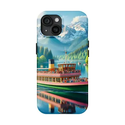 Steamboat Lake Mountain Alpine Landscape Art