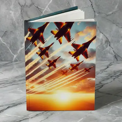 Fighter Jets Formation Flying Sunset Sky