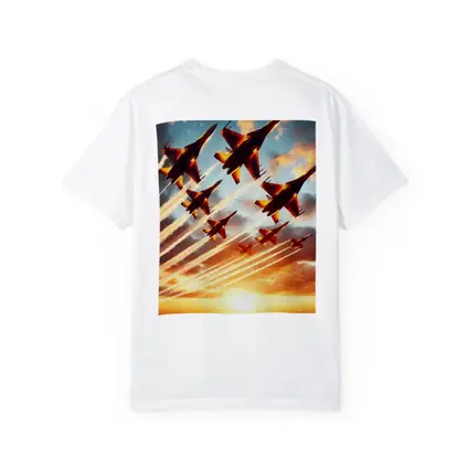 Fighter Jets Formation Flying Sunset Sky