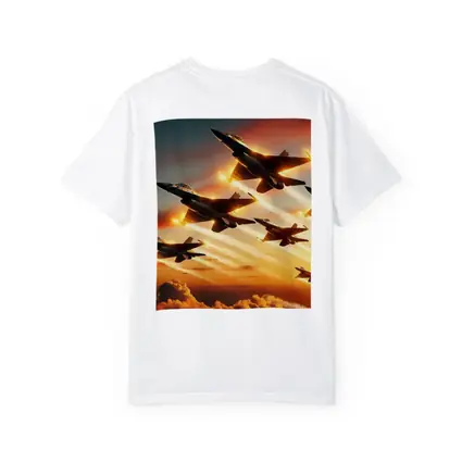 Fighter Jets Flying Over Dramatic Sunset Clouds