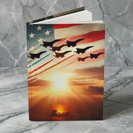 Fighter Jets American Flag Sunset Sky