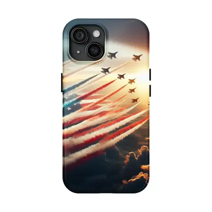 Fighter Jets American Flag Smoke Trail Sky