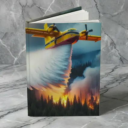 Fire Bomber Plane Dropping Water Over Forest